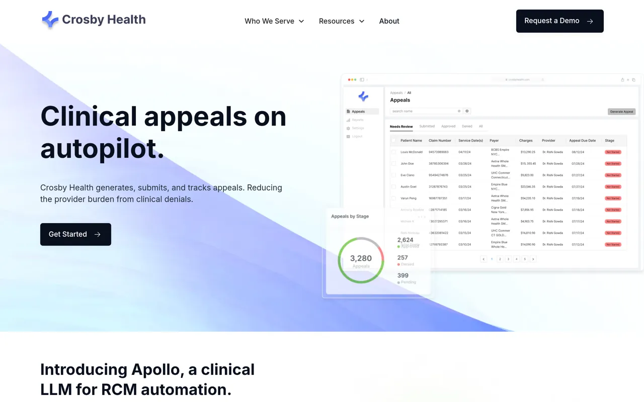 Screenshot of Crosby Health