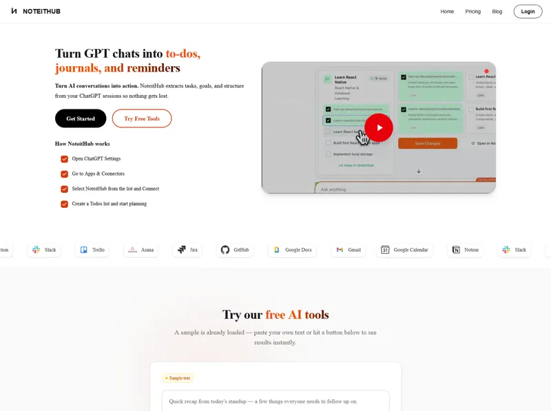 Screenshot of NoteitHub