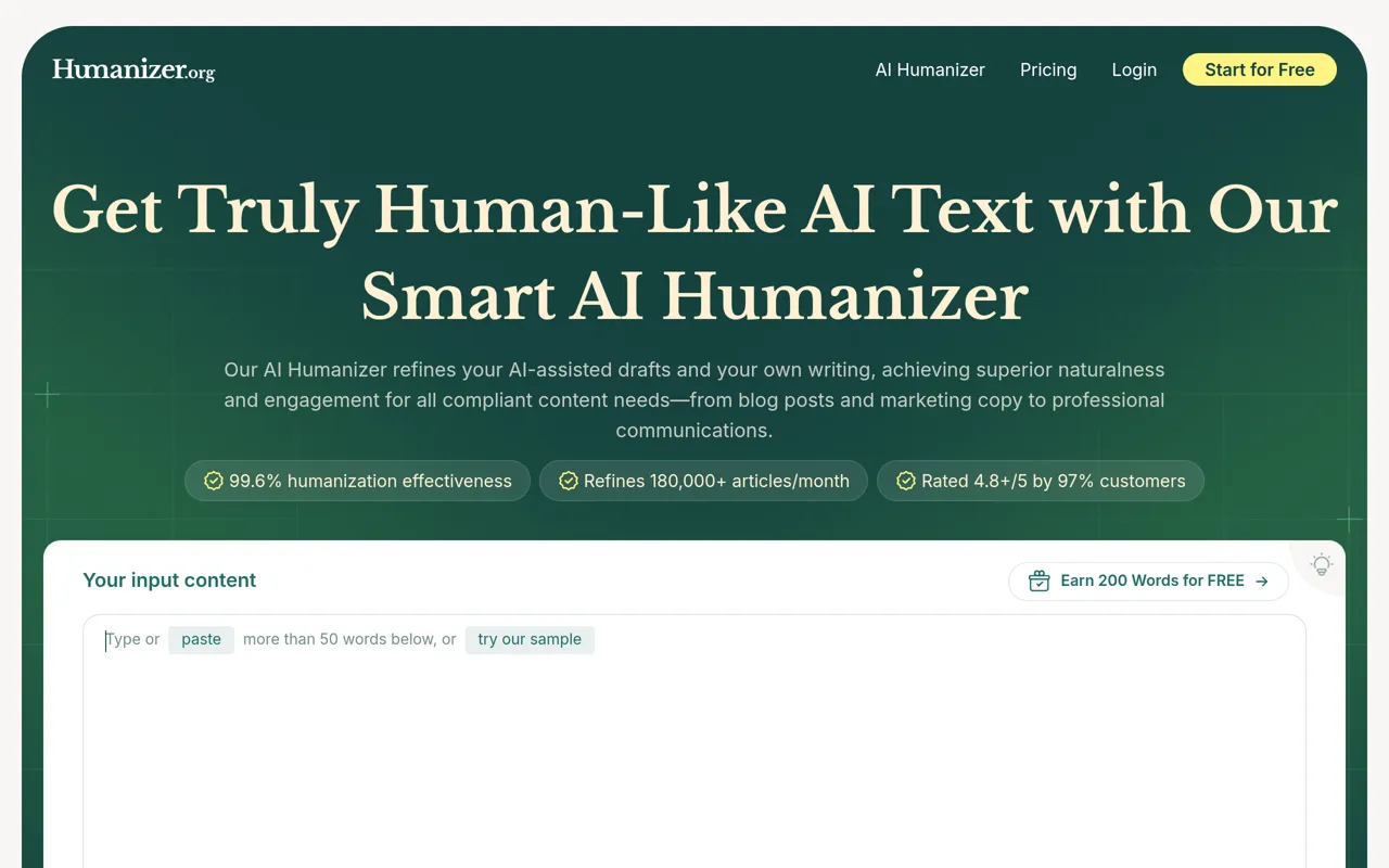 Screenshot of Humanizer.org