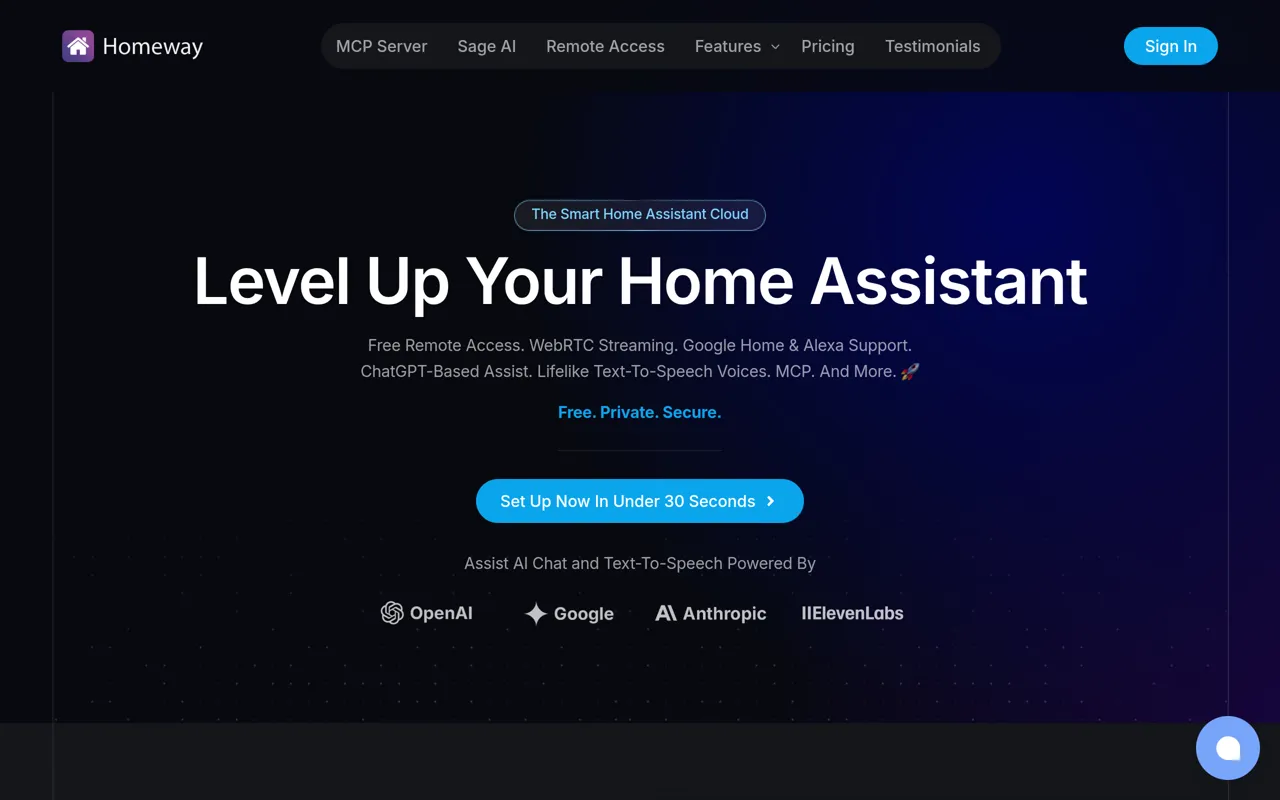 Screenshot of Homeway