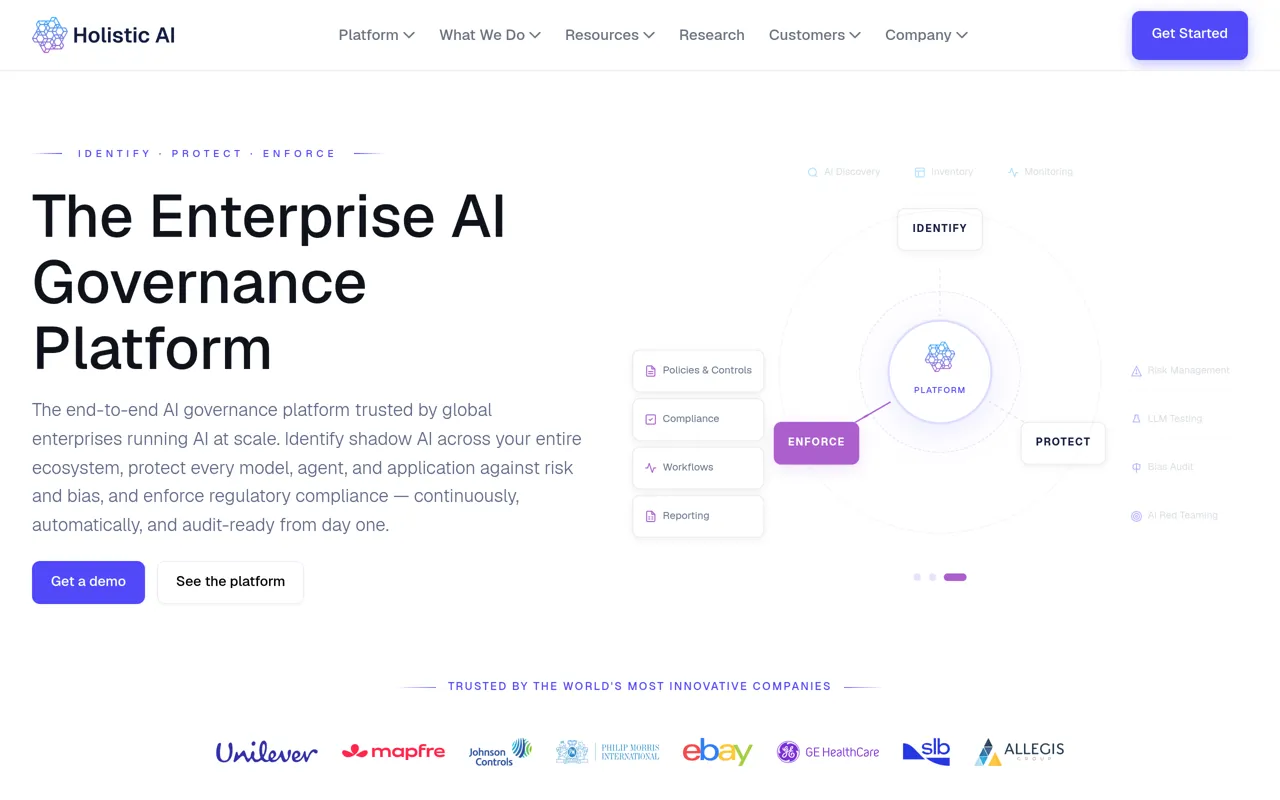 Screenshot of Holistic AI