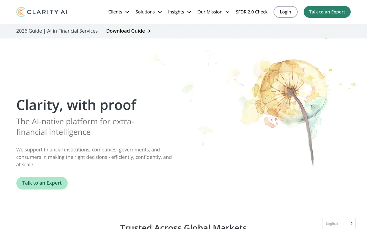 Screenshot of Clarity AI