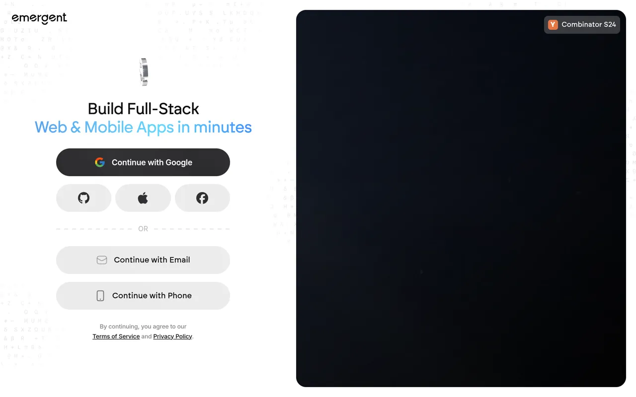 Screenshot of Emergent