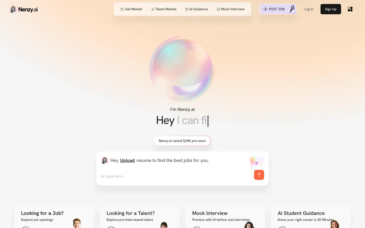 Screenshot of Nenzy.ai