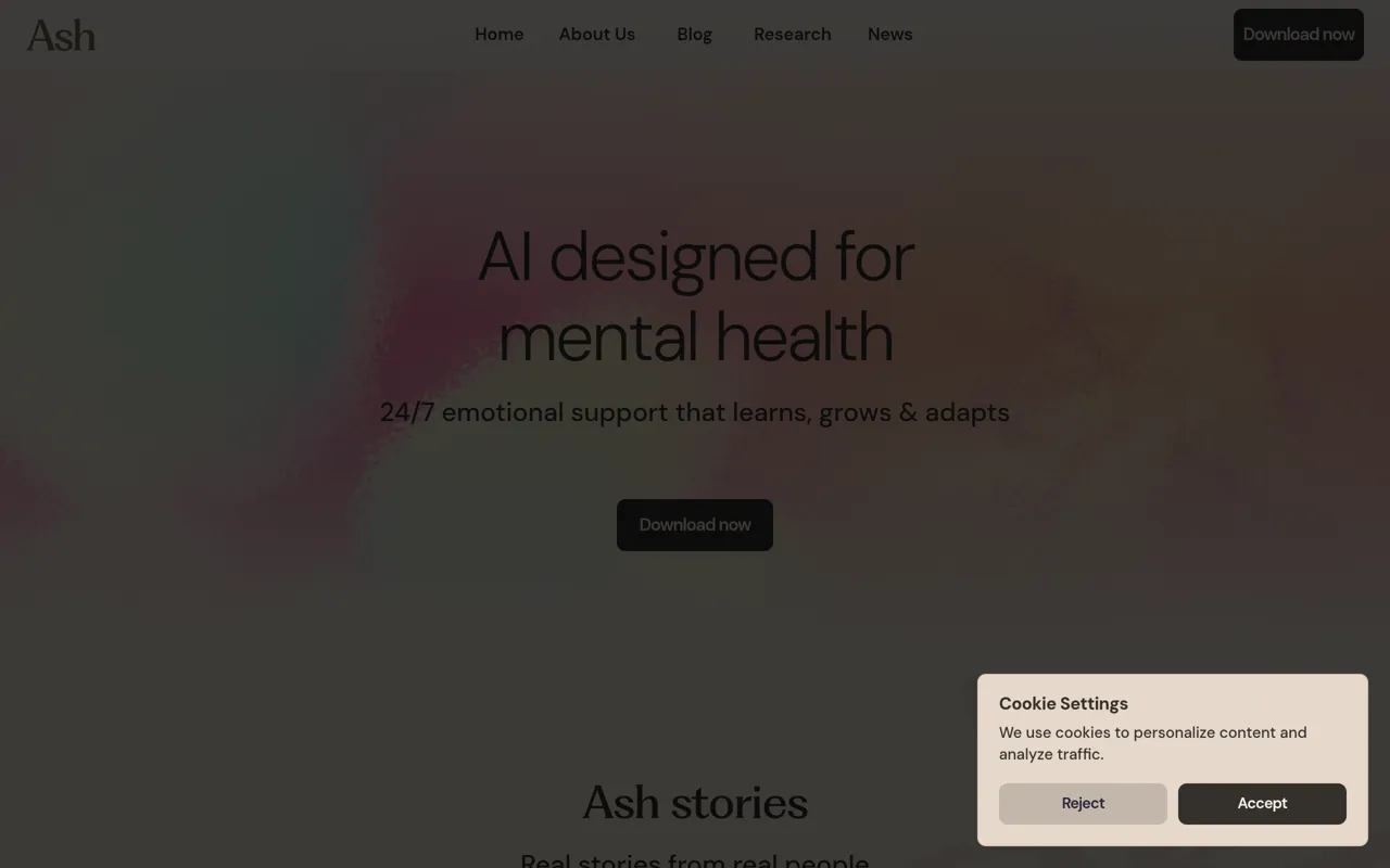 Screenshot of Ash