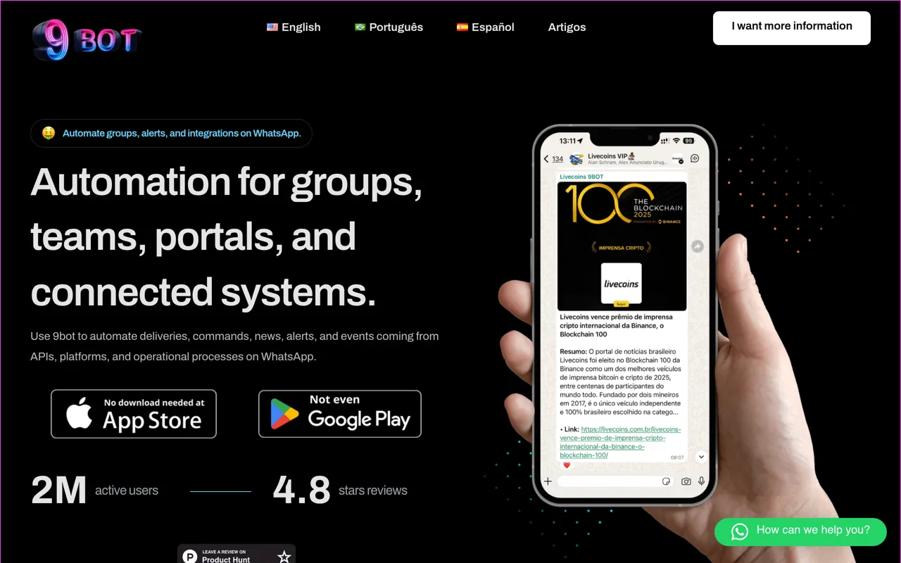 Screenshot of 9bot