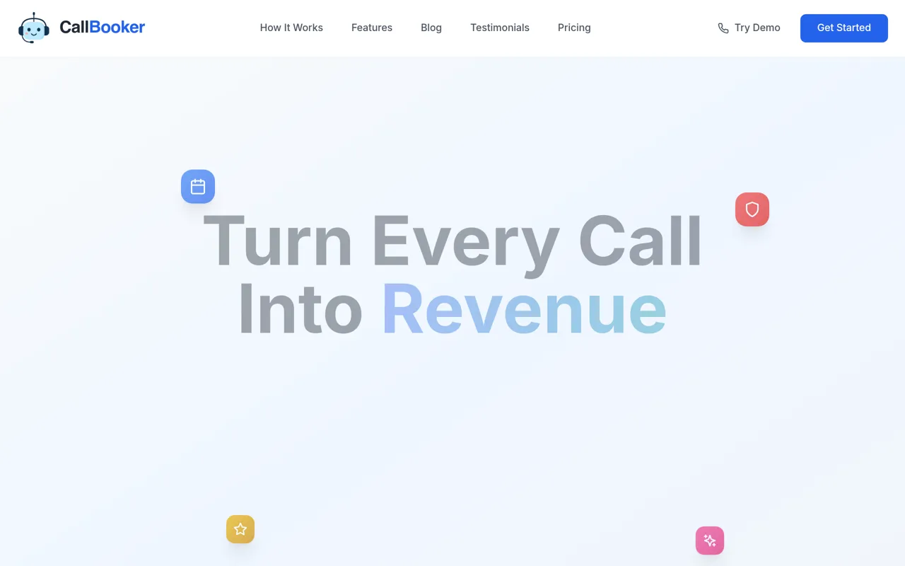 Screenshot of CallBooker