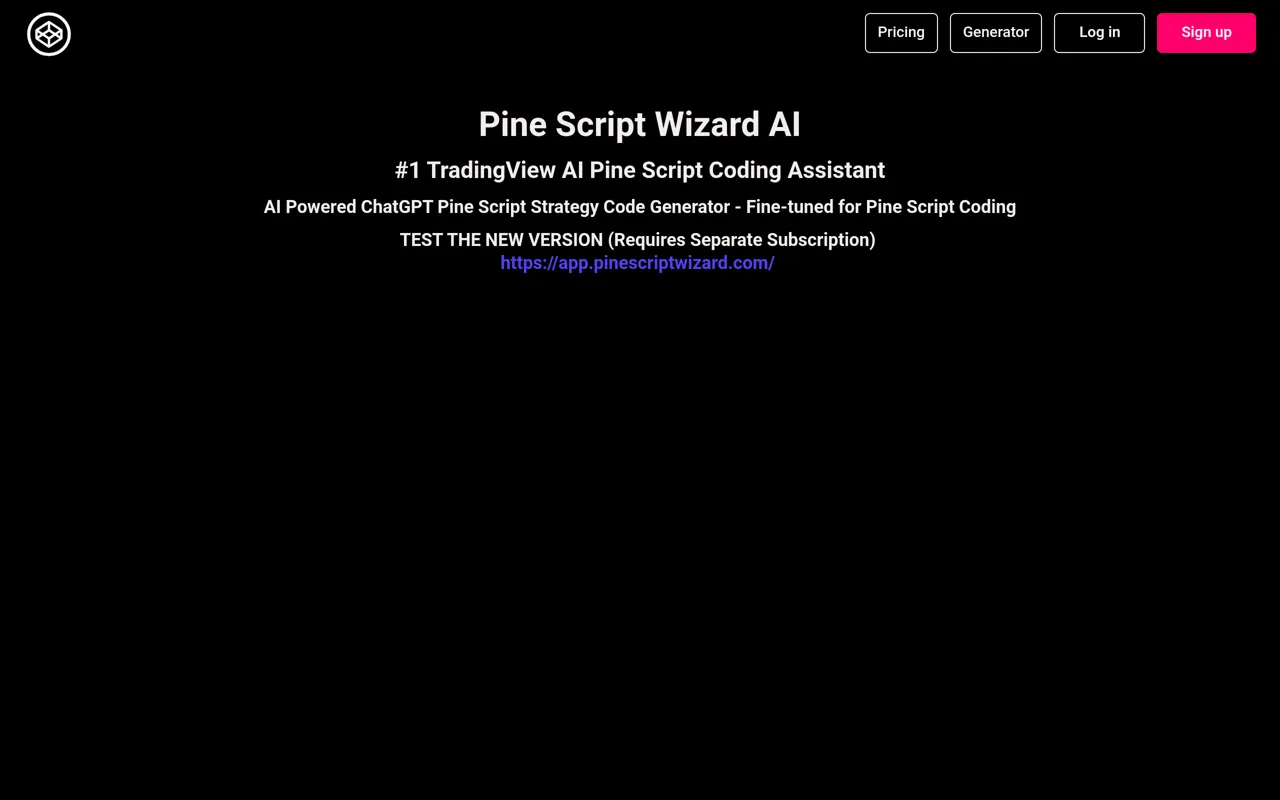 Screenshot of Pine Script Wizard