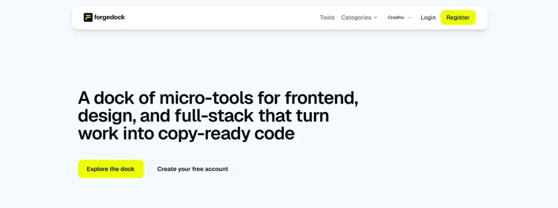Screenshot of Forgedock