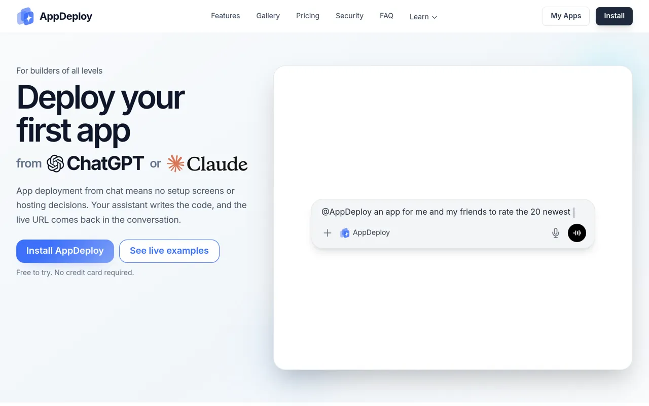 Screenshot of AppDeploy