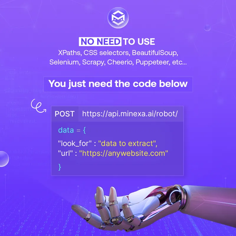 Screenshot of minexa.ai
