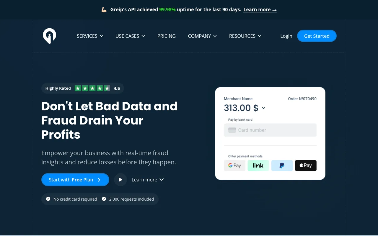 Screenshot of Greip