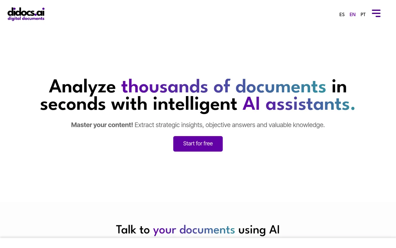 Screenshot of didocs.ai