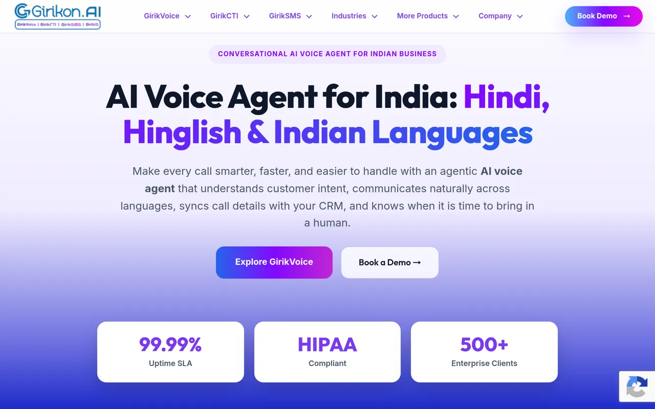 Screenshot of GirikVoice