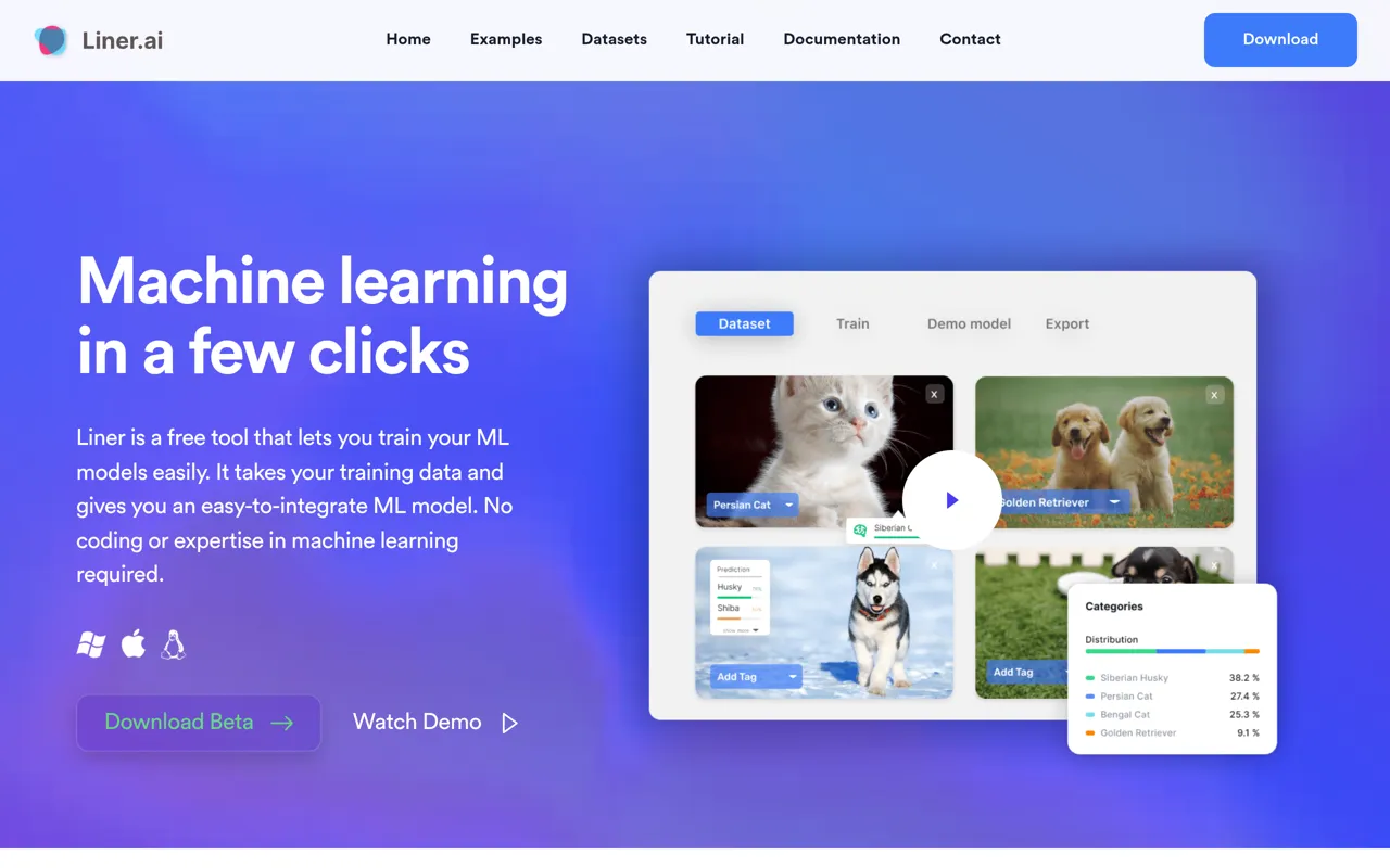 Screenshot of Liner.ai