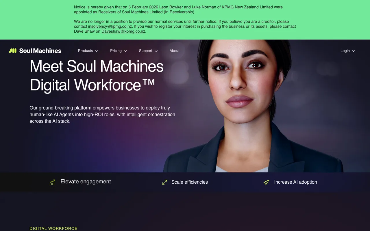 Screenshot of Soul Machines