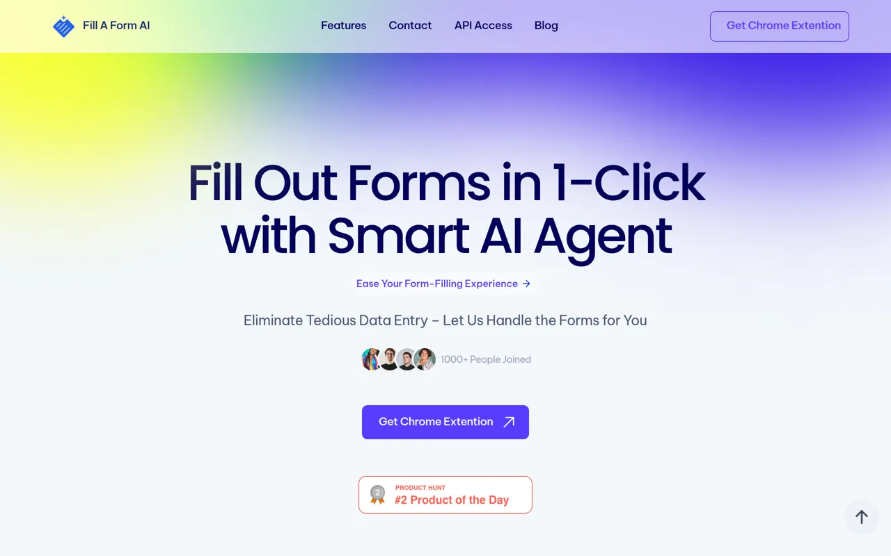 Screenshot of Fill A Form AI