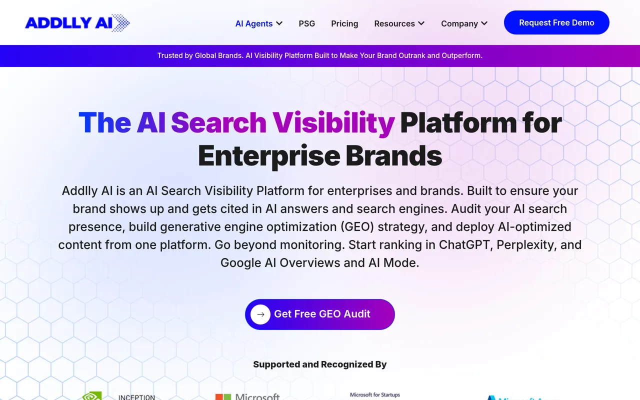 Screenshot of Addlly AI