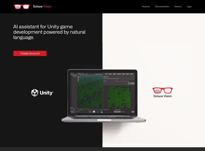 Screenshot of Solace Vision