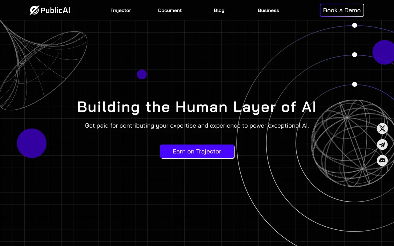 Screenshot of PublicAI