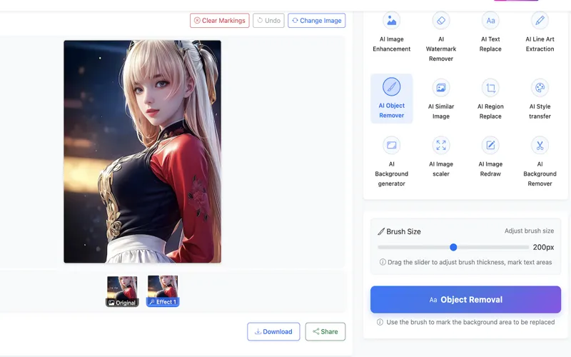 Screenshot of AI Image Editor