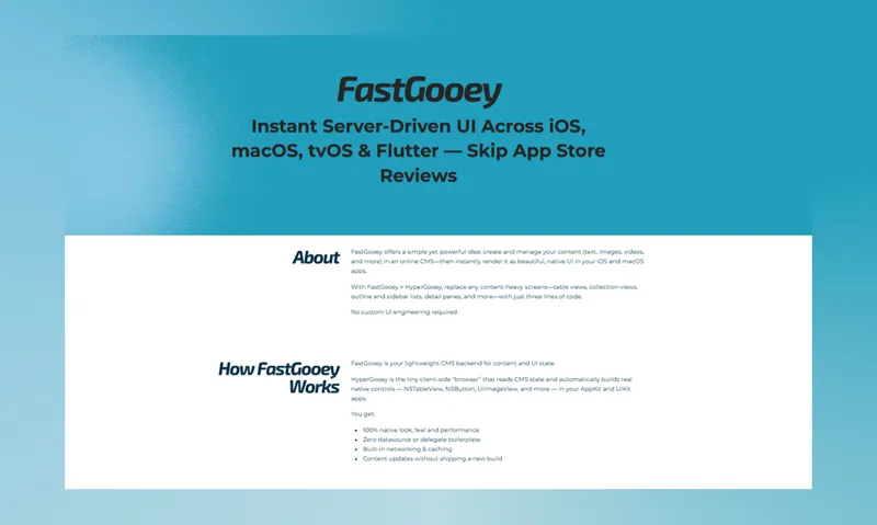 Screenshot of FastGooey