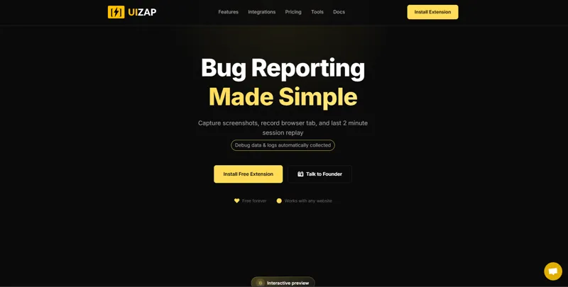 Screenshot of Uizap