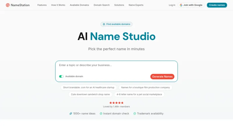 Screenshot of NameStation