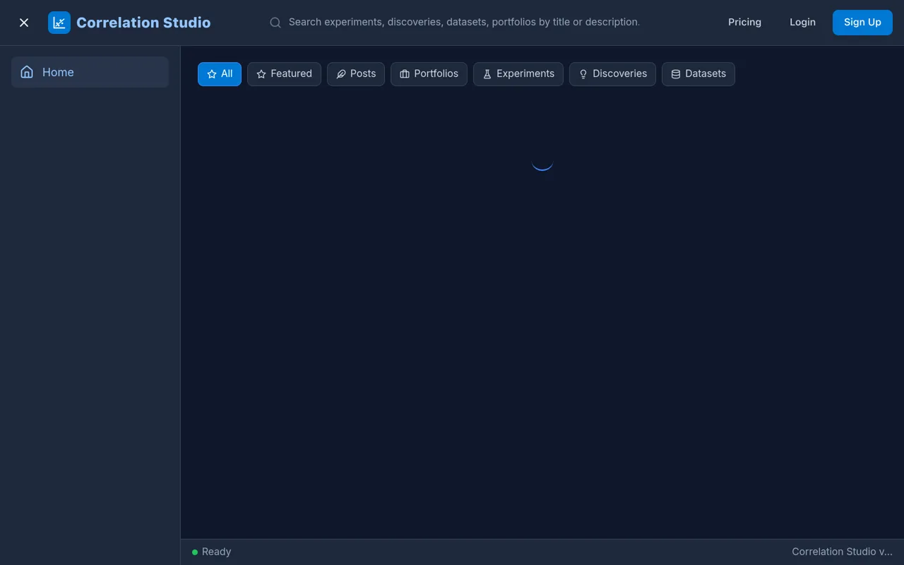 Screenshot of Correlation Studio
