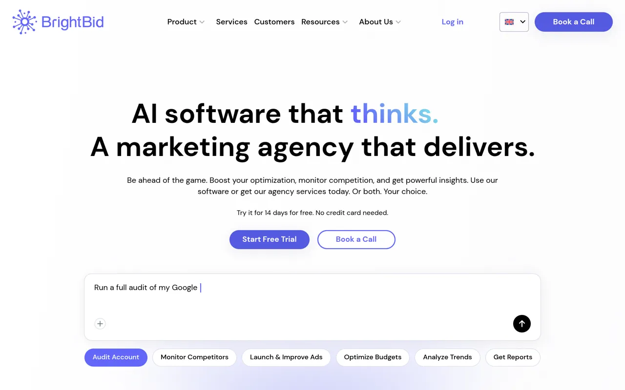 Screenshot of BrightBid