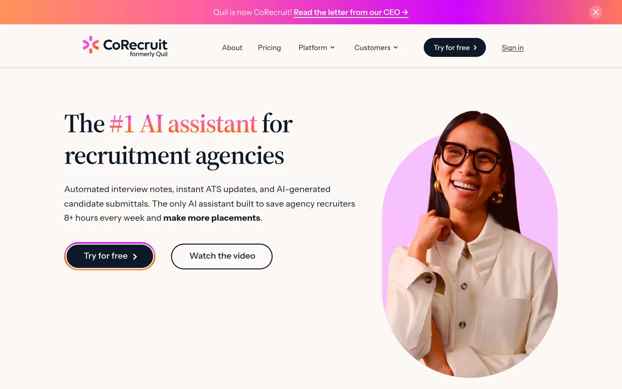 Screenshot of CoRecruit