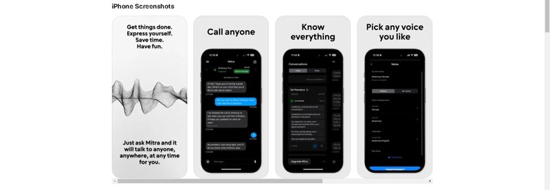 Screenshot of Mitra AI Phone Calling App