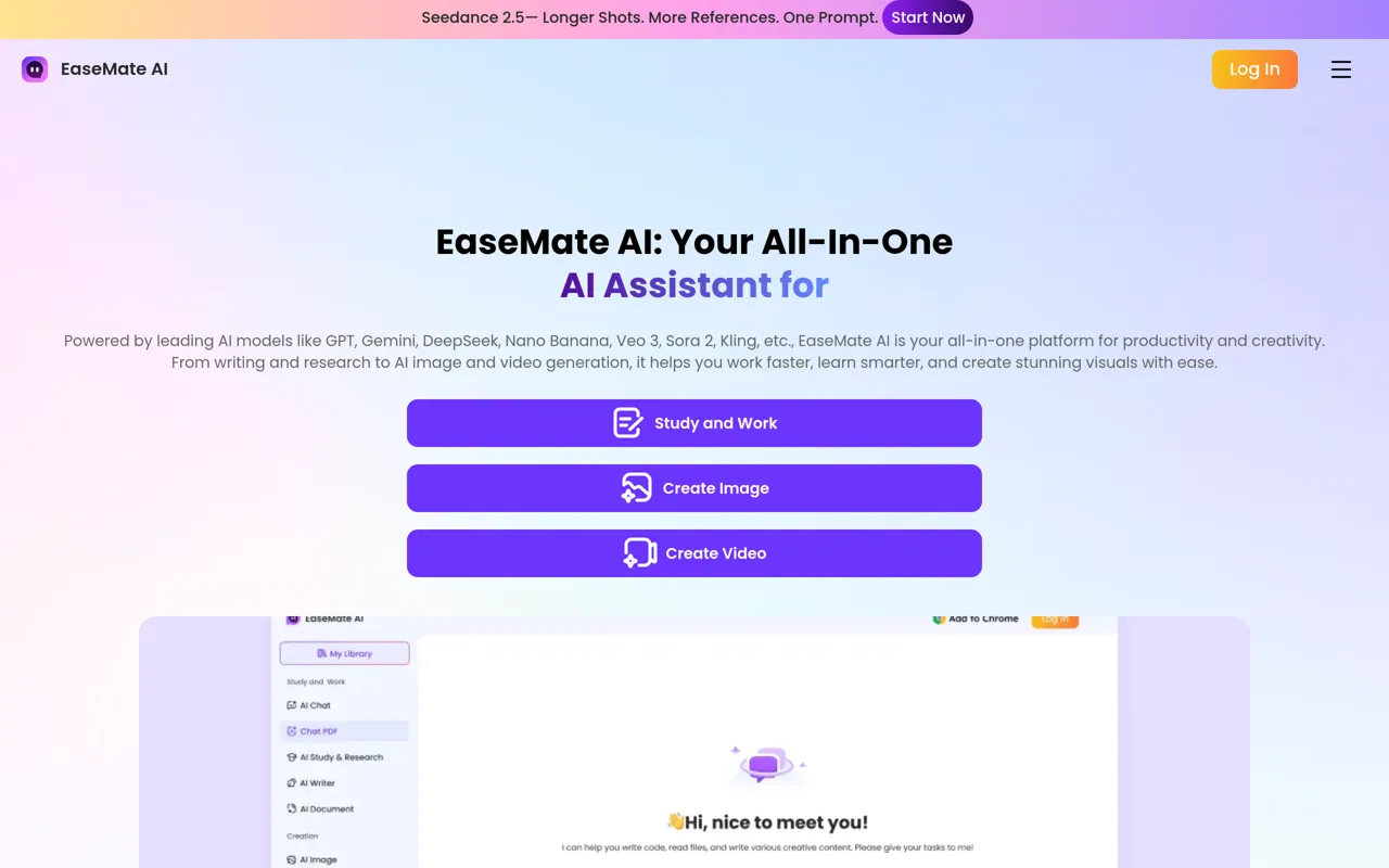 Screenshot of EaseMate AI