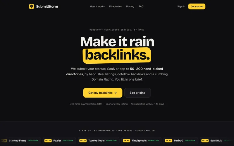Screenshot of SubmitStorm