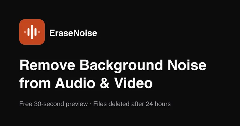 Screenshot of EraseNoise