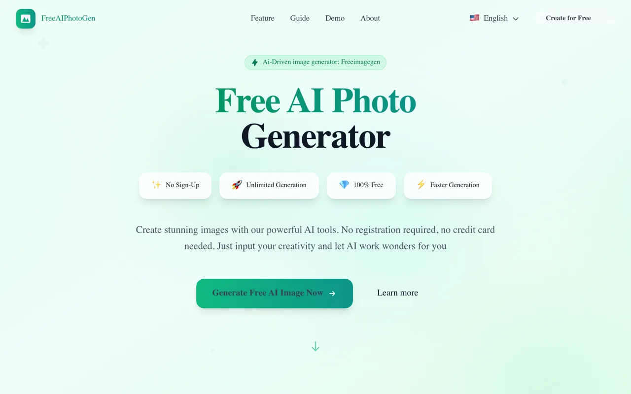 Screenshot of FreeAIPhotoGen