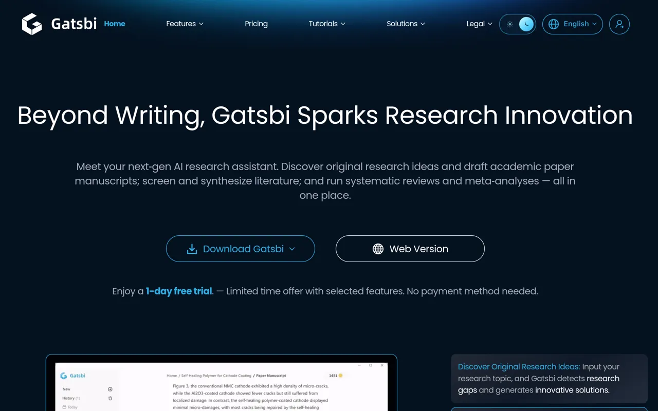 Screenshot of Gatsbi