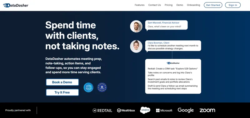 Screenshot of DataDasher