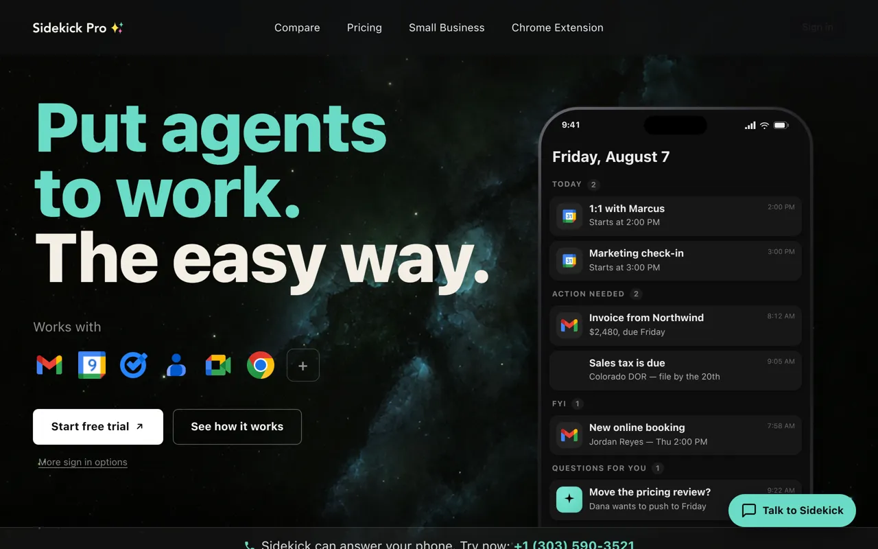Screenshot of Sidekick Pro