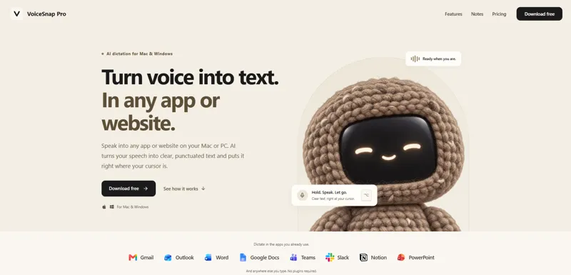 Screenshot of VoiceSnap Pro