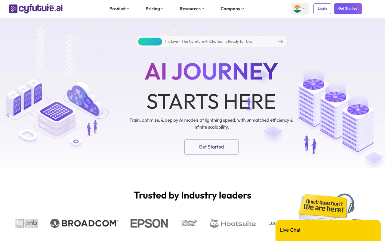 Screenshot of Cyfuture AI