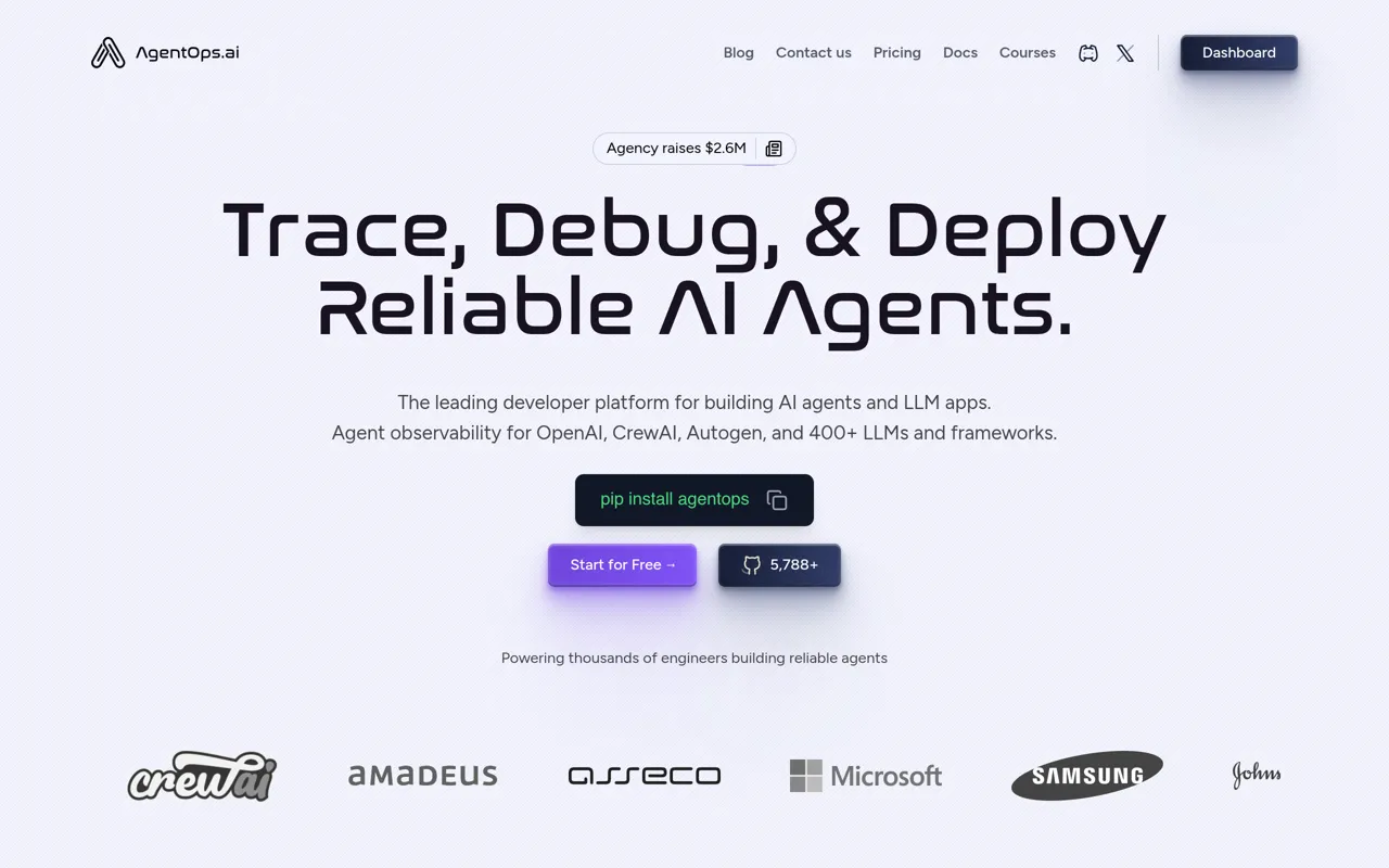 Screenshot of AgentOps