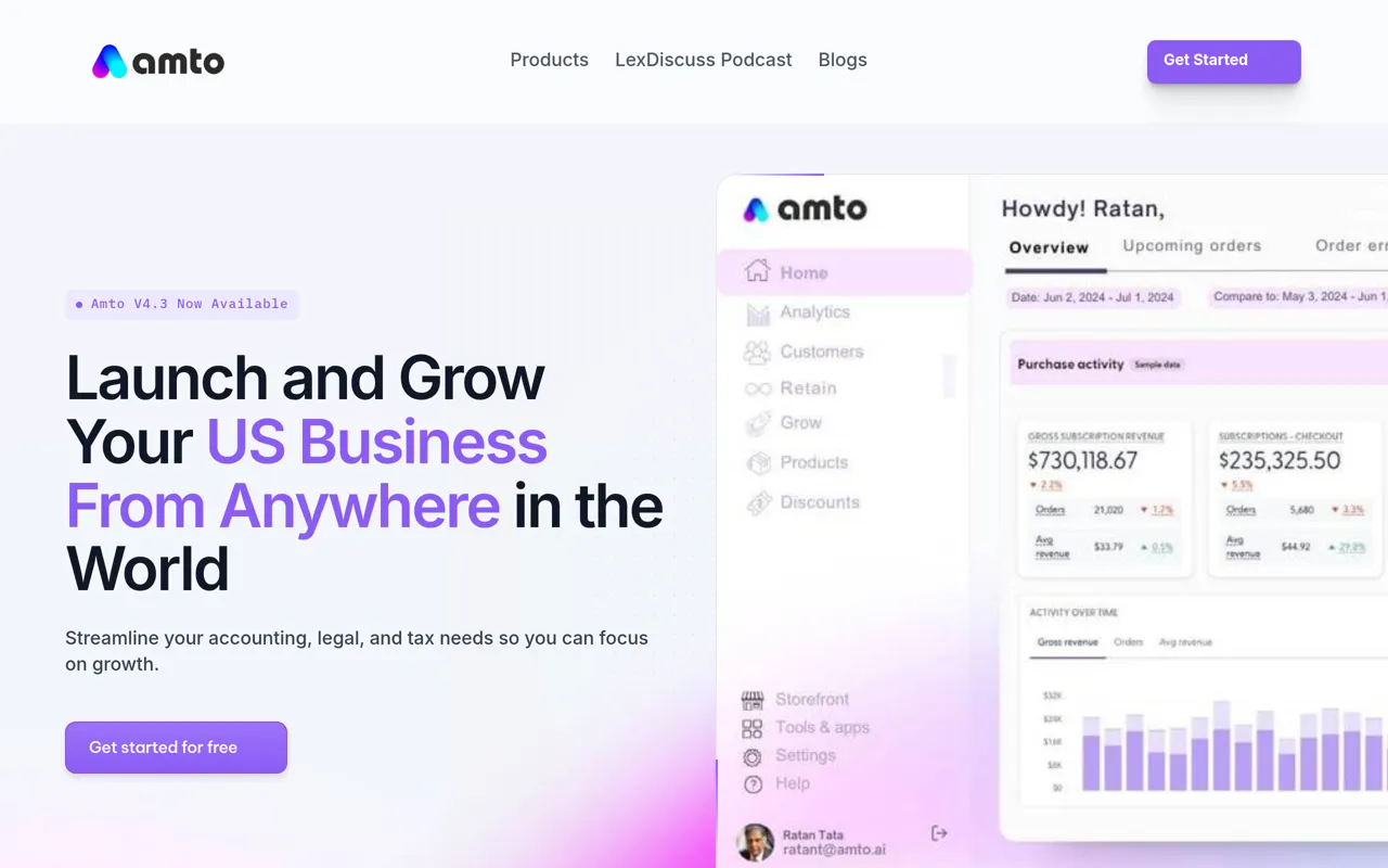 Screenshot of Amto AI