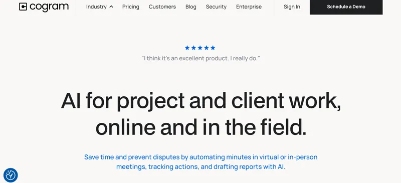 Screenshot of Cogram AI
