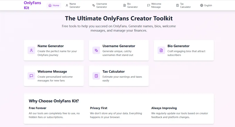 Screenshot of OnlyFansKit