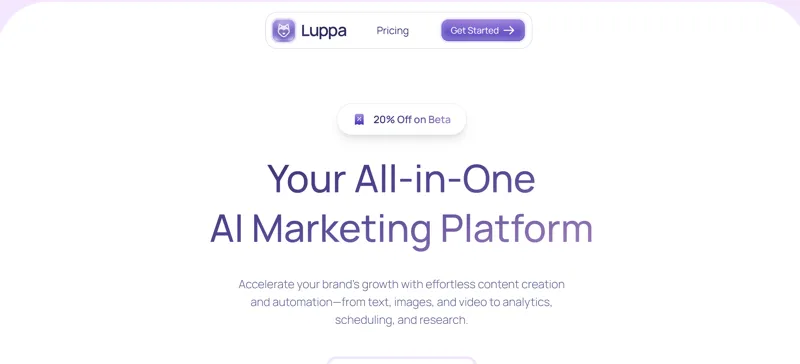Screenshot of Luppa AI