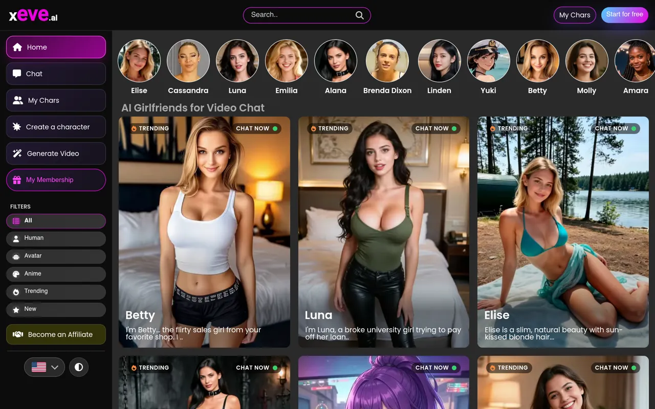 Screenshot of Xeve.ai