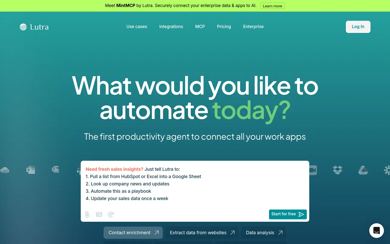 Screenshot of Lutra AI