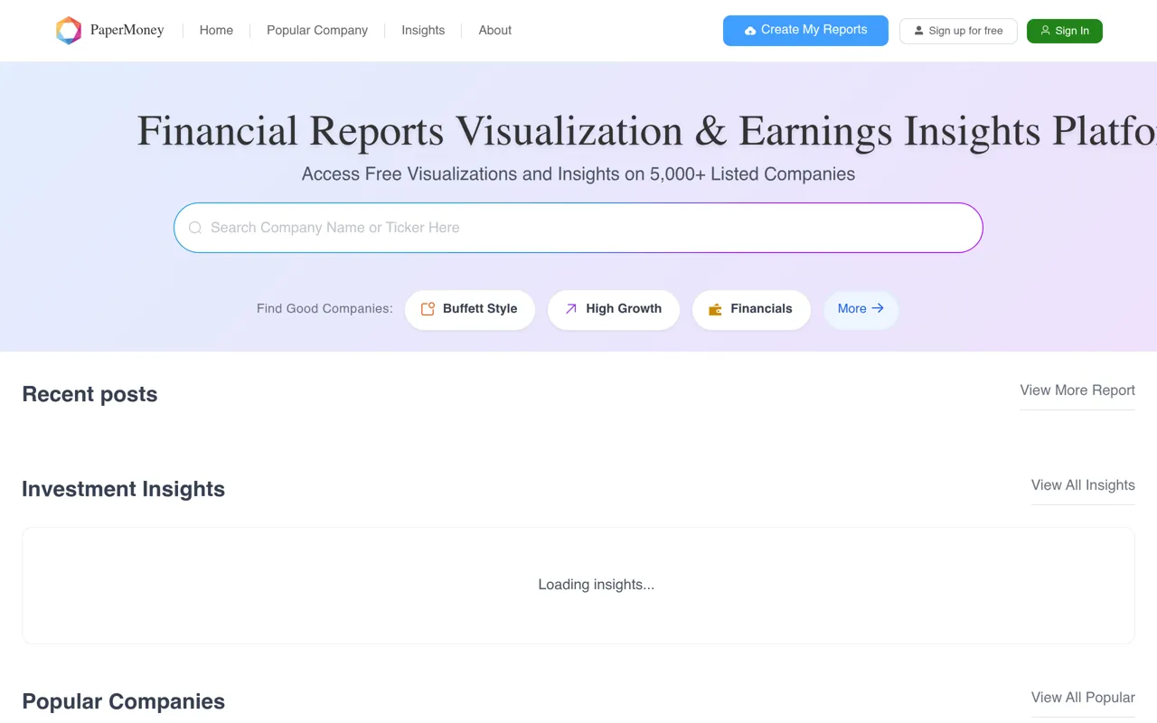 Screenshot of Papermoney