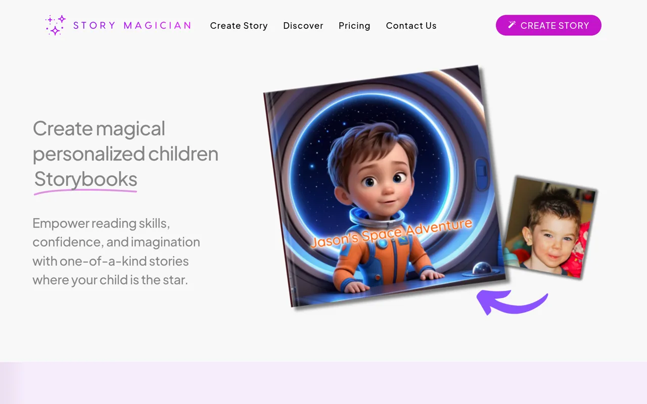 Screenshot of StoryMagician.ai